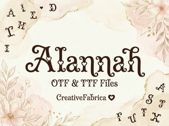 Alannah: The Heart-Adorned Font for Timeless Romance