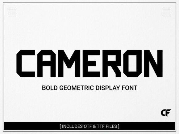 Cameron: The Decorative Display Font That Commands Attention