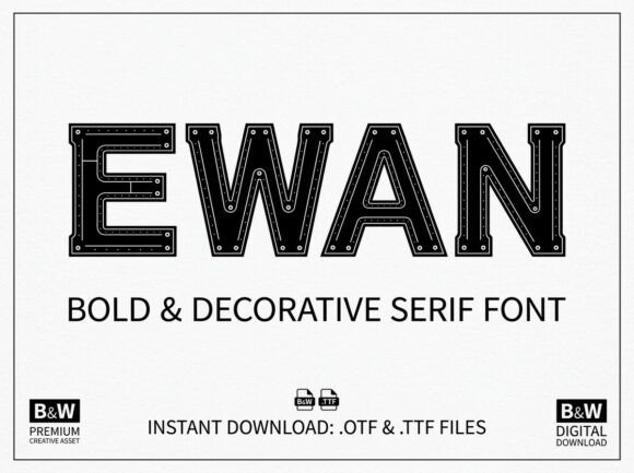 Ewan: Command Attention with Bold, Artistic Typography