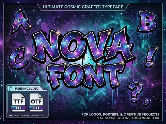 Exploring the Cosmic Urbanism of the Nova Typeface
