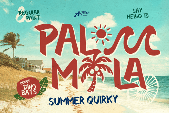Palmila: The Playful Summer Display Font for Tropical Designs