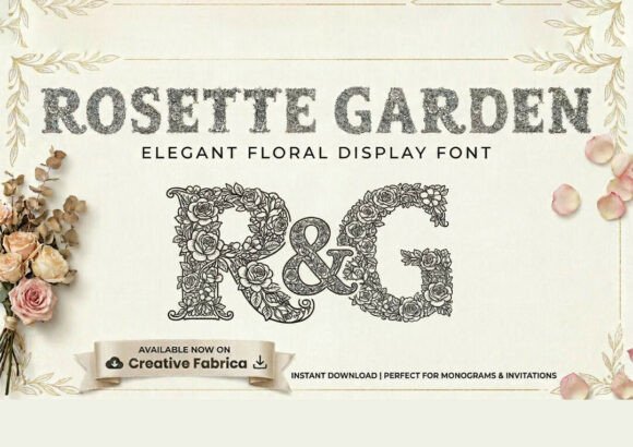 Rosette Garden: A Floral Typeface for Timeless Designs