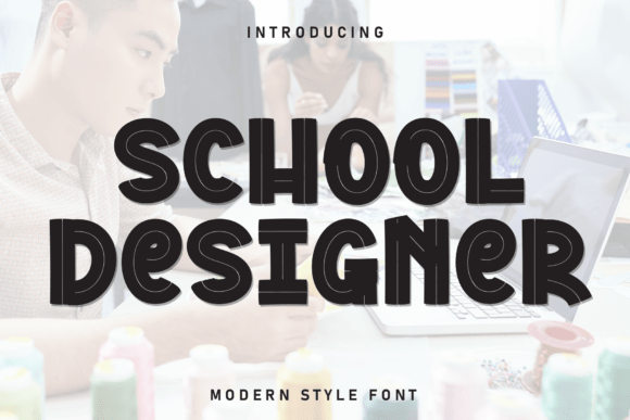 School Designer: Crafting Charm with a Handwritten Display Font