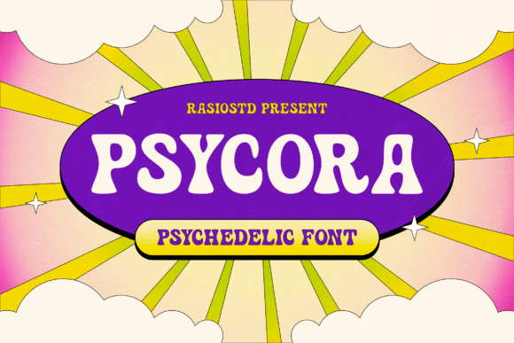 Step Into a Time Machine with Psycora, the Psychedelic Display Font