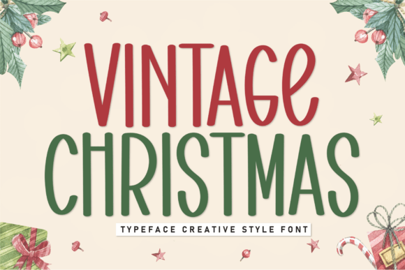 Warm Hearts with Vintage Christmas Font